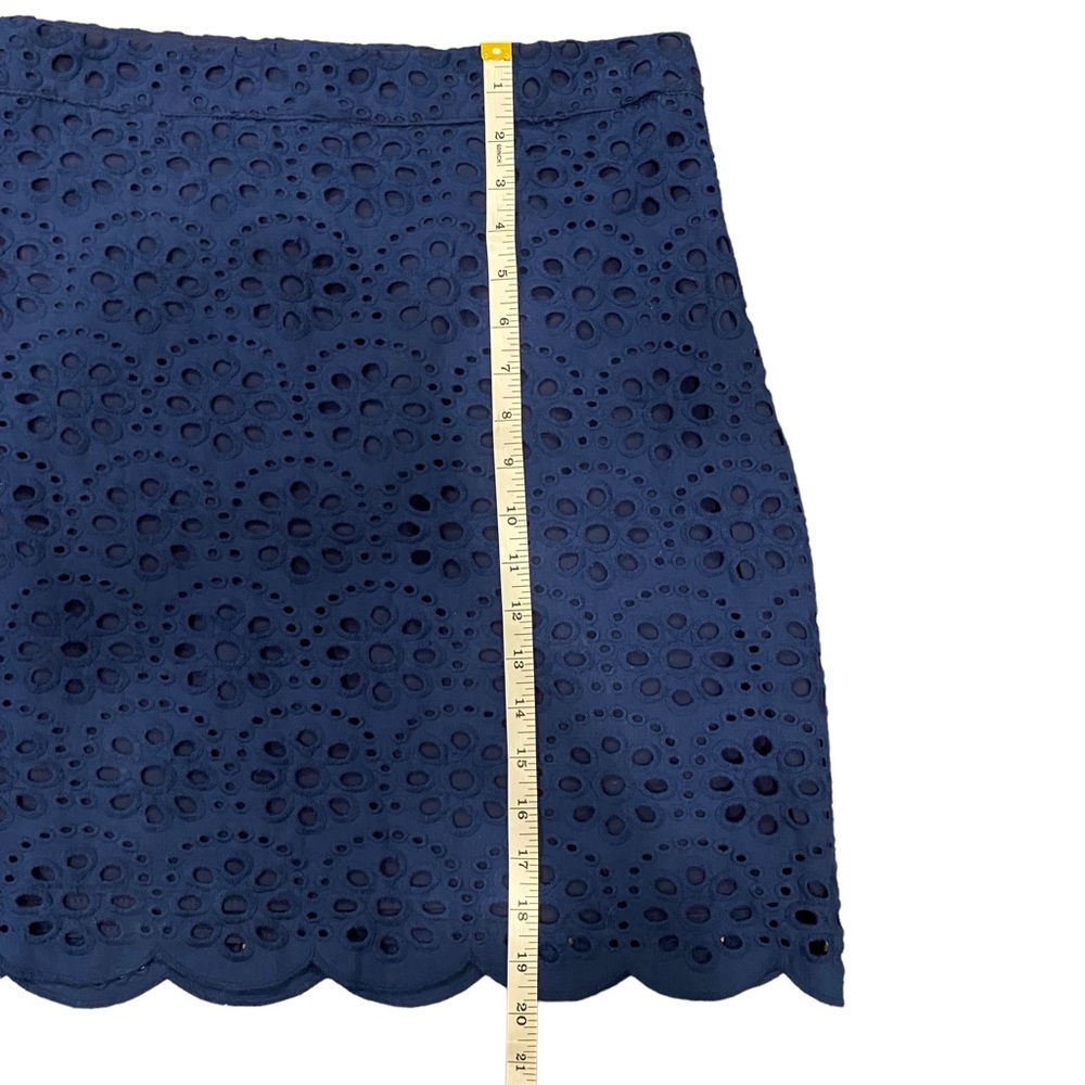 Cartolina Nantucket The Emma Navy Blue Eyelet Floral Skirt - Picture 11 of 15